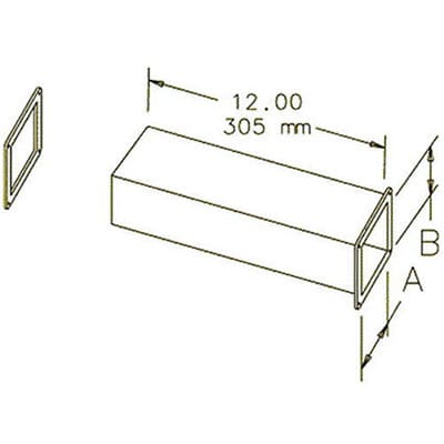 nVent HOFFMAN F22LXL Cut-off Fitting, Lay-in Gray, 2.50x2.50, Steel