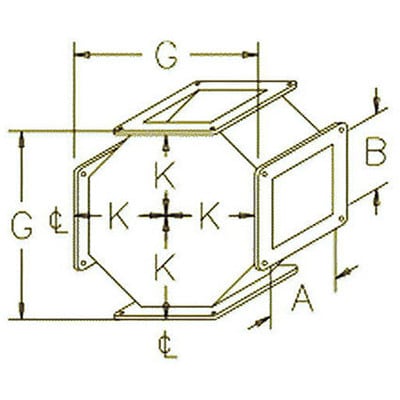 nVent HOFFMAN F22WC Cable Trunking Connector Steel Cross Fitting