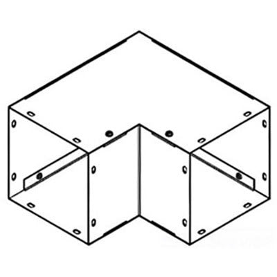 nVent HOFFMAN F4490EOUT 4X4 90 Elbow Outside Opening Gray, fits 4.00x4.00, Steel