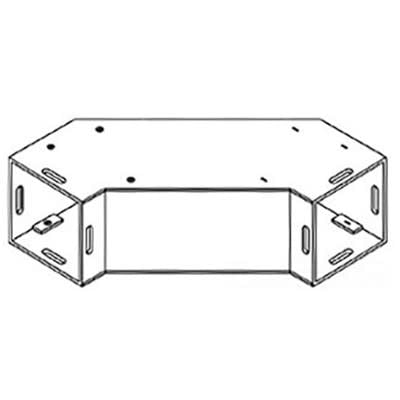 nVent HOFFMAN F4490SEGV Cable Trunking Angle Steel Galvanised 90deg Sweep Elbow Fitting