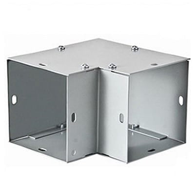 nVent HOFFMAN F44G90E Elbow 90-Degree Lay-in Wireway, 4.00x4.00, Gray, Mild Steel