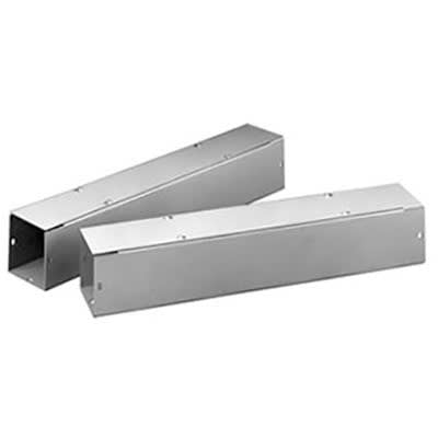 nVent HOFFMAN F44GCP Closure Plate LayIn Wireway with knockouts, 4.00x4.00, Gray, Mild Steel