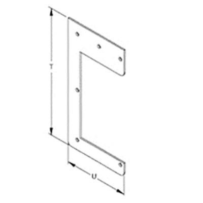 nVent HOFFMAN F44HD Drop Hanger Gray, fits 4.00x4.00, Steel
