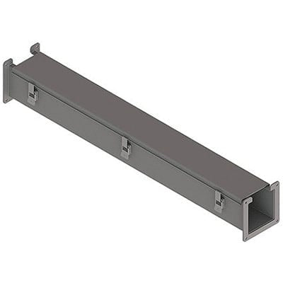 nVent HOFFMAN F44L36 Straight Section Lay-in Hinged Cover Type 12, 4.00x4.00x36.00, Gray, Mild Steel