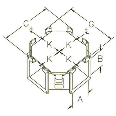 nVent HOFFMAN F44LC Cross Fitting Gray, 4.00x4.00, Steel