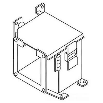 nVent HOFFMAN F44LE9AC Cable Trunking Angle Steel 90deg Elbow Fitting (Outside Top Opening)