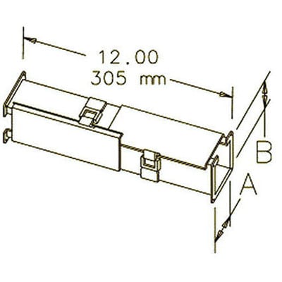 nVent HOFFMAN F44LKOKT Cable Trunking Coupler Steel Transposition Sections (Counter Clockwise)