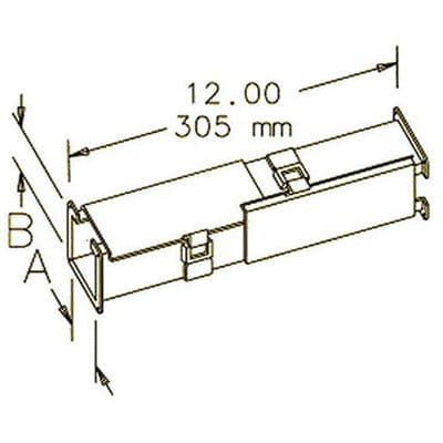 nVent HOFFMAN F44LKT Cable Trunking Coupler Steel Transposition Sections (Clockwise)