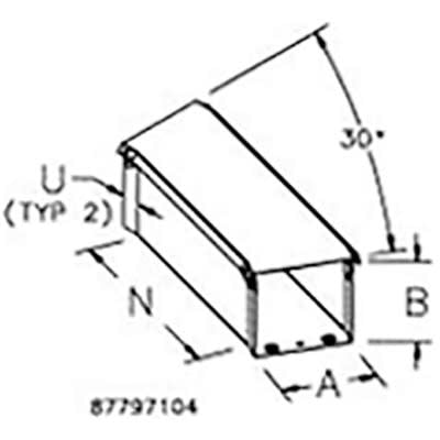 nVent HOFFMAN F44T3R30SE WW. 3R, 30 Sweep Gray, fits 4.00x4.00, Steel