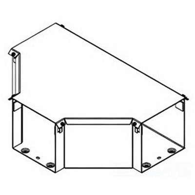 nVent HOFFMAN F44T3RT WW. 3R, 90 Flush Tee Gray, fits 4.00x4.00, Steel