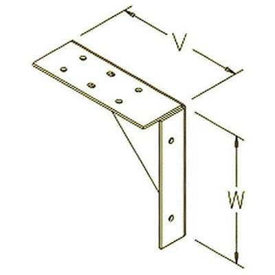nVent HOFFMAN F44T3RWH WW. 3R, Wall Hanger Gray, fits 4.00x4.00, Steel