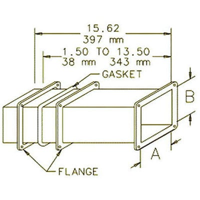 nVent HOFFMAN F44WASS Telescope Fitting , 4.00x4.00, SS Type 304