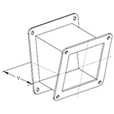 nVent HOFFMAN F44WE225 Cable Trunking Angle Steel 50deg Elbow Fitting