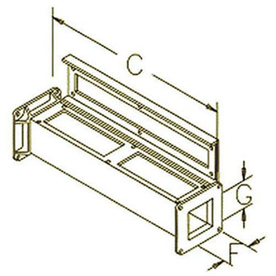 nVent HOFFMAN F66W36FG Grey Fibreglass Cable Trunking NEMA Wireway, W152 mm x D152mm, L910mm