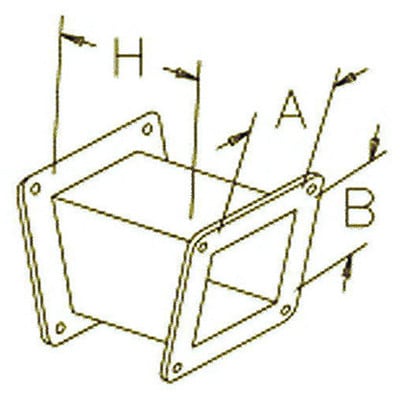 nVent HOFFMAN F66WE225 Cable Trunking Angle Steel 50deg Elbow Fitting