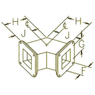 nVent HOFFMAN F66WE45FG Cable Trunking Angle Fibreglass Elbow Feed-Through Wireway