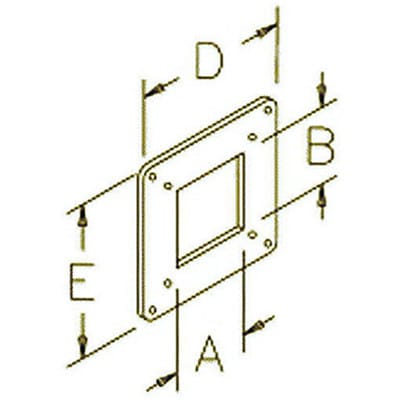nVent HOFFMAN F66WR44SS 6.00 to 4.00 Reducer Bushing, , 6x6 to 4x4, SS Type 304