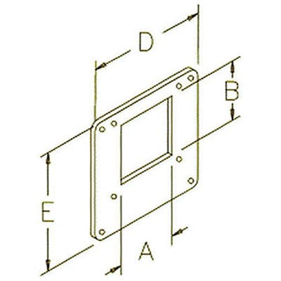 nVent HOFFMAN F66WRE44SS 6.00 to 4.00 Reducer Bushing, , 6x6 to 4x4, SS Type 304