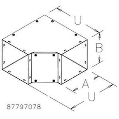 nVent HOFFMAN F8845EGV Cable Trunking Angle Steel Galvanised 45deg Elbow Fitting