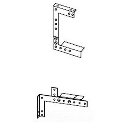 nVent HOFFMAN F88GDB Drop and Bracket Hanger Gray, fits 8.00x8.00, Steel