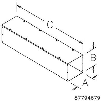 nVent HOFFMAN F88T148GVPWK WW, Type 1, Str. Section/KO Gray, 8.00x8.00x48.00, Steel