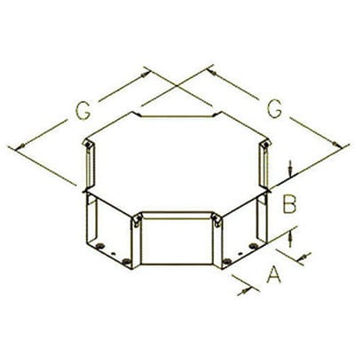 nVent HOFFMAN F88T3RTX WW. 3R, 90 Elbow,Cross,Tee Gray, fits 8.00x8.00, Steel