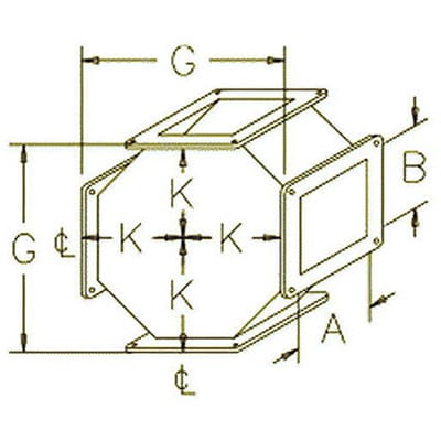 nVent HOFFMAN F88WC Cable Trunking Connector Steel Cross Fitting