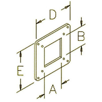 nVent HOFFMAN F88WR44 8.00 to 4.00 Reducer Bushing, Gray, 8x8 to 4x4, Steel