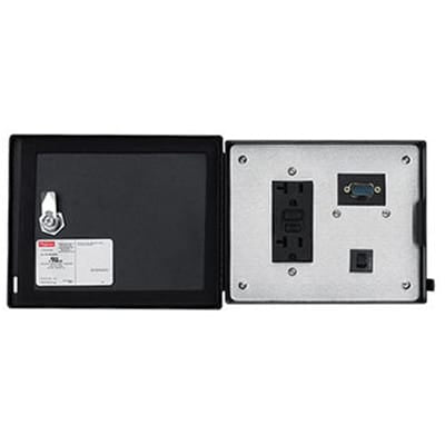 nVent HOFFMAN HDP5GEG GE GENIUS PROG PORT DUPLEX Black, 143x176x24mm, Aluminum