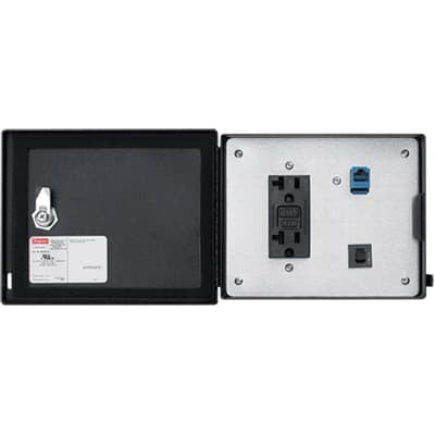 nVent HOFFMAN HGF5ETH ETHERNET PROG PORT GFCI Black, 143x176x24mm, Aluminum