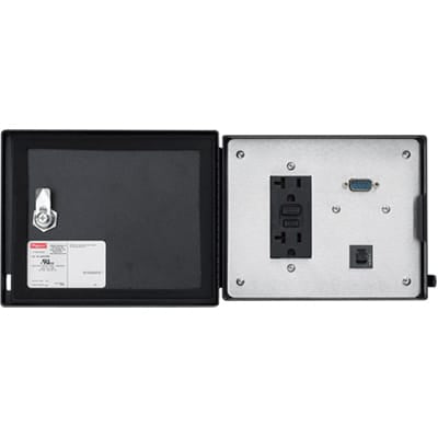 nVent HOFFMAN HGF5TMB TELE MODBUS PROG PORT GFCI Black, 143x176x24mm, Aluminum