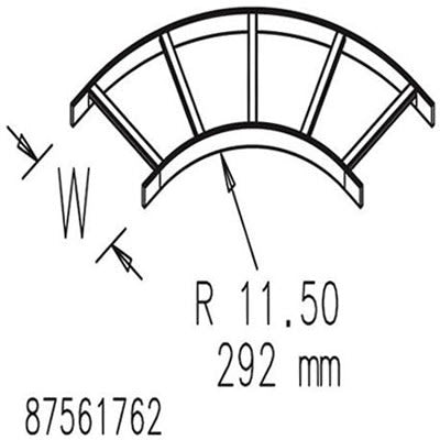nVent HOFFMAN L90HB12GZ 90 Deg. Hor. Bend 12 - Clear , fits 12.00, Steel