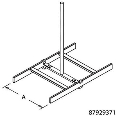 nVent HOFFMAN LCSK24 Ldr Rack 24in Ctr Support Pltd , fits 24.00, Steel