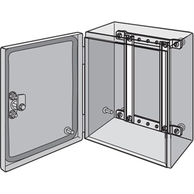 nVent HOFFMAN LDR3P35 (4) DIN Rails, TS35/7.5, 350mm , fits 350mm, Steel