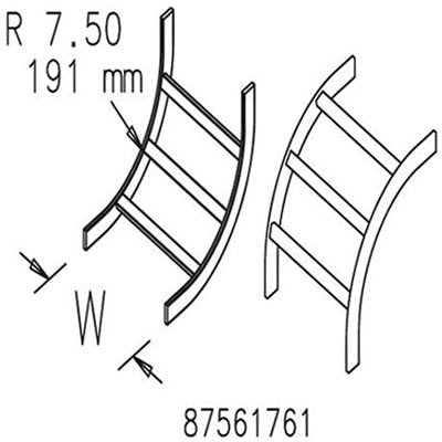nVent HOFFMAN LIB18BLK Inside Bend 18 - Black Black, fits 18.00, Steel