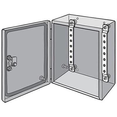 nVent HOFFMAN LMK20 (2) Brackets & Mounting Screws , fits 200mm, Steel