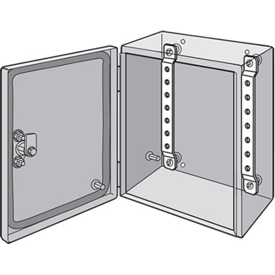 nVent HOFFMAN LMK25 (2) Brackets & Mounting Screws , fits 250mm, Steel