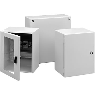 nVent HOFFMAN LWC204015 Window Encl. 200x400x150mm LtGray, 200x400x150mm, Steel