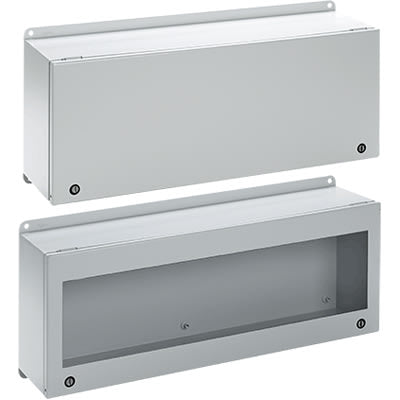 nVent HOFFMAN LWC239316 Landscape Enclosure with Window Cover, 230x930x155mm, Light Gray, Steel