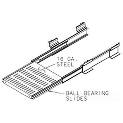 nVent HOFFMAN P19PSH6 Pull-Out Shelf 19 - 600mm LtGray, fits 19 in Rack A, Steel