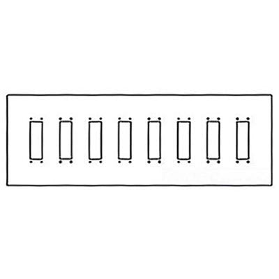 nVent HOFFMAN PCECGPD5 Gland Plate, DIN LtGray, fits 500mm , Steel