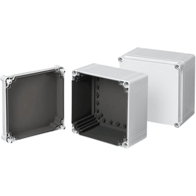 nVent HOFFMAN Q202013PCEMC J Box Type 4X, Screw Cvr, EMC , 200x200x123mm, Polycarbonate