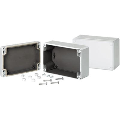 nVent HOFFMAN Q16129PCEMC J Box Type 4X, Screw Cvr, EMC , 160x120x90mm, Polycarbonate