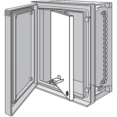nVent HOFFMAN UU6050SP Internal Panel, Swing-Out Panel, fits 600X500m White, fits 625X513mm, Steel