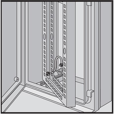nVent HOFFMAN UUGK Grounding Device, ULTRX Swing-out panel Ground K, fits ULTRX, Copper