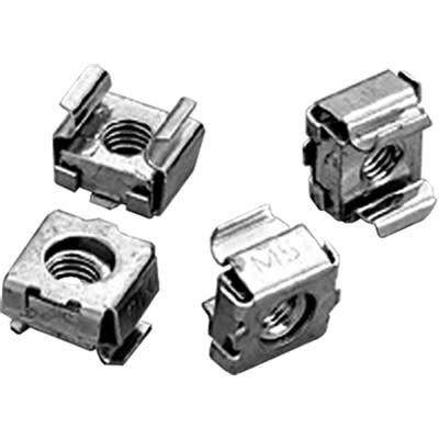 nVent HOFFMAN PM6CN Cage Nut Package for Square-Hole Rack Angles, M6 Qty 20, Plated, Mild Steel