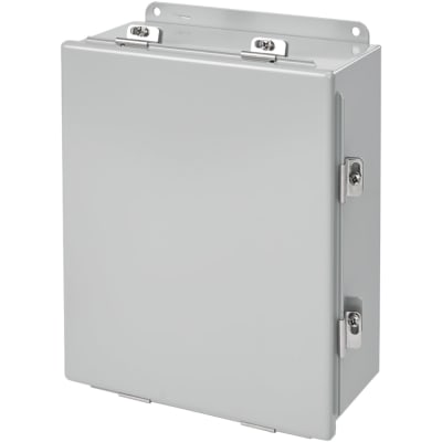 nVent HOFFMAN A10106CHNF Enclosure,NEMA 4,Continuous Hinge,Steel,Clamp Cover,Gray,10x10x6
