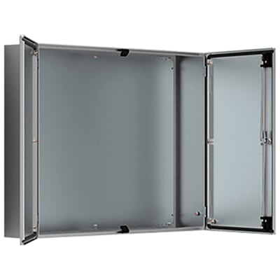 nVent HOFFMAN ADR1001030 Wall Mount Enclosure, 39"x39"x12", IP55, 2 Door, Stainless Steel, ADR Series