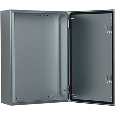 nVent HOFFMAN ASR0404021 Wall Mount Enclosure, 16"x16"x8", IP66, 1 Door, Stainless Steel, ASR Series