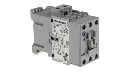 100-C30EJ00,Allen-Bradley,rockwell,industrial,rockwell in Nigeria, callibration, Motor Control,Allen Bradley 100 Series 100C Contactor, 24 V dc Coil, 3 Pole, 30 A, 15 kW, 3NO